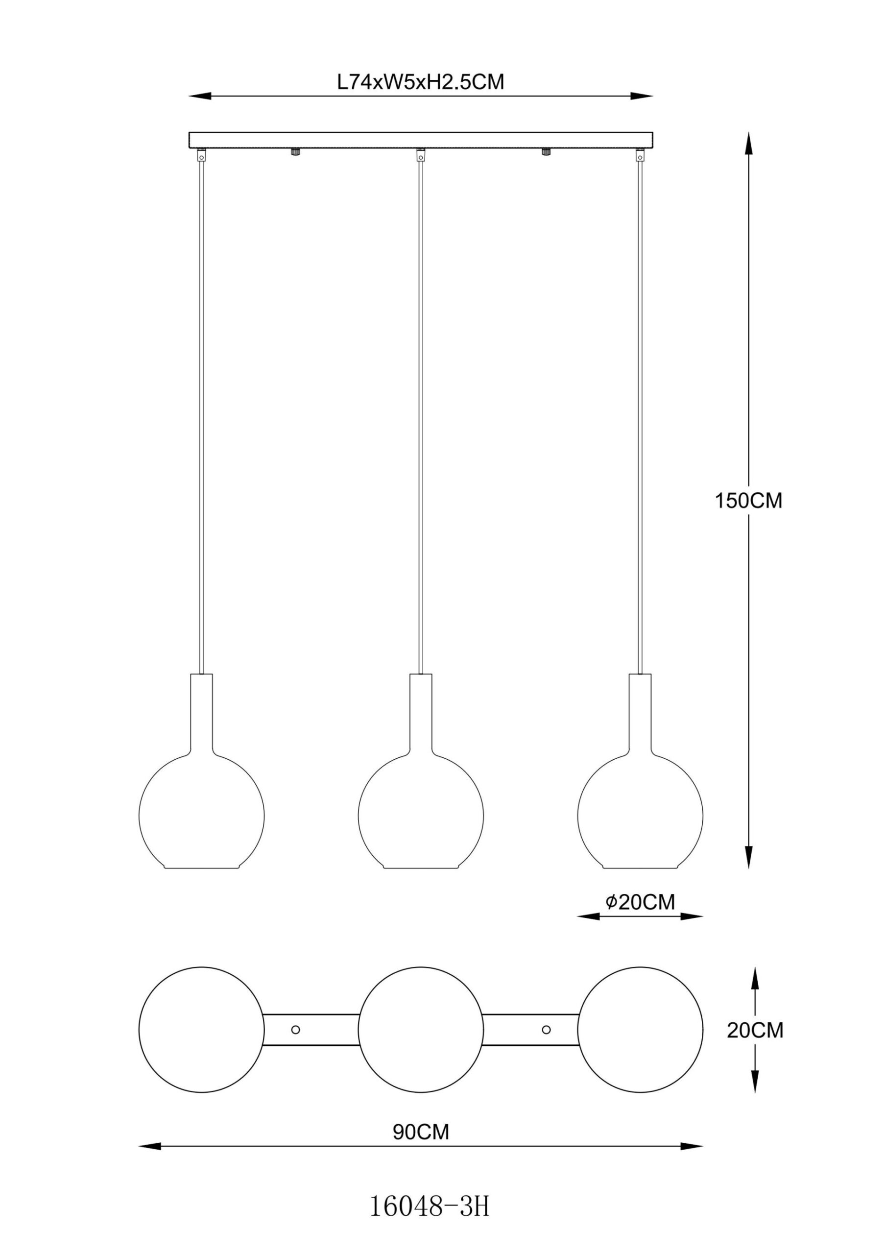 globo-suspension-marinella-ambre-verre-grandelampedetableàmanger-e14-16048-3h-1