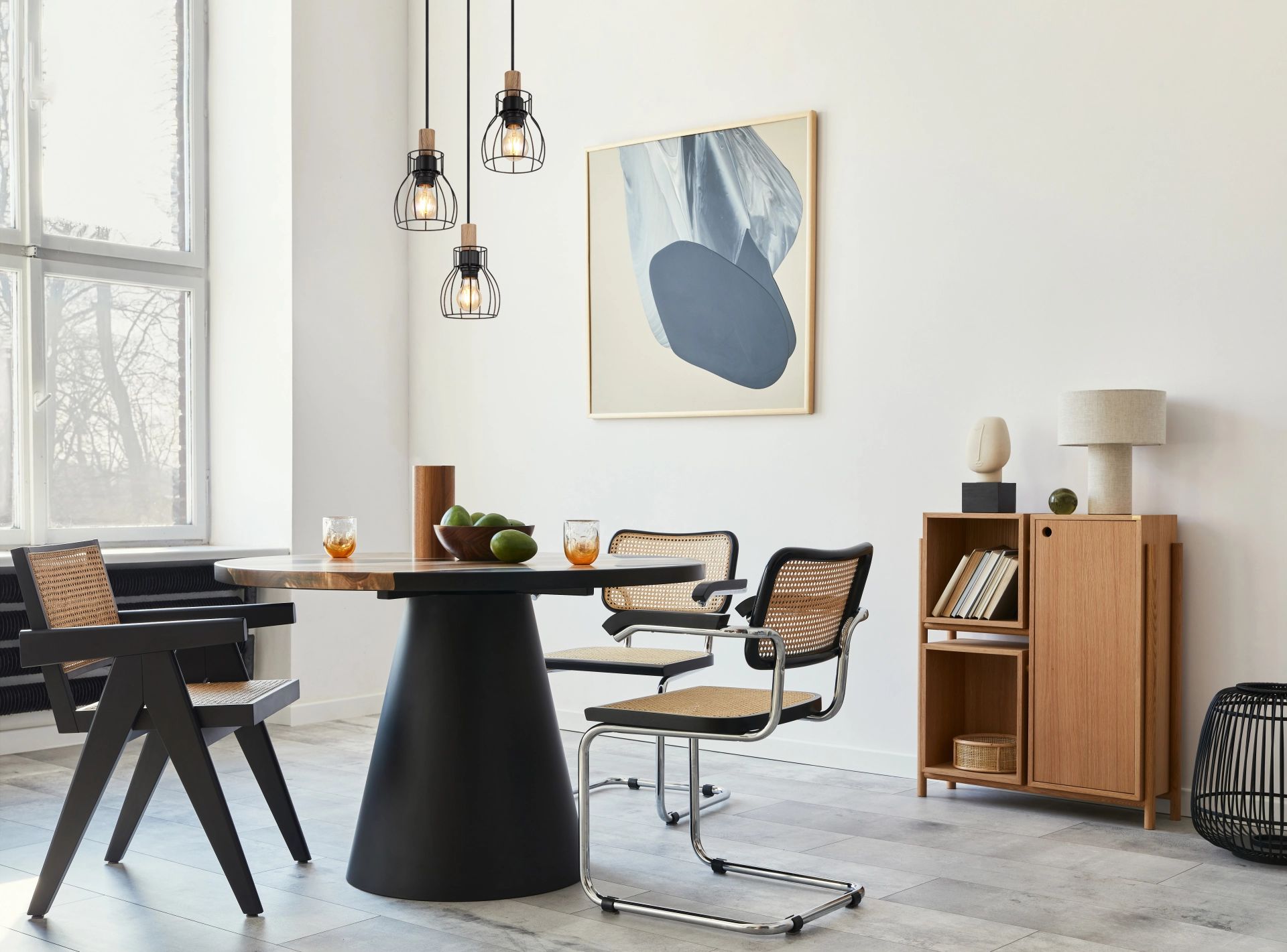 globo-suspension-mina-noir-métal-ø36cm-e27-15326-3h1-1