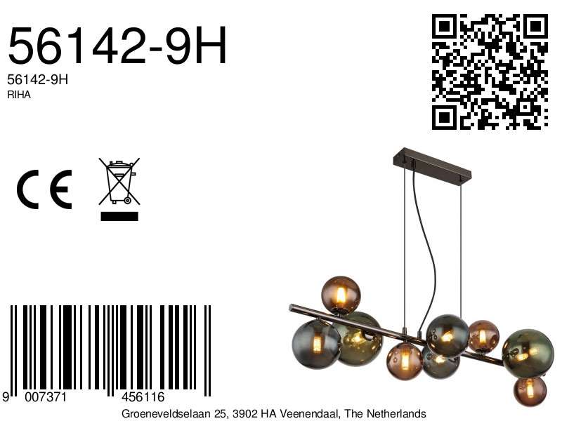 globo-suspension-riha-multicolore-verre-grandelampedetableàmanger-g9-56142-9h-8a