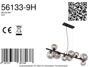 globo-suspension-riha-noir-verre-grandelampedetableàmanger-g9-56133-9h-8a