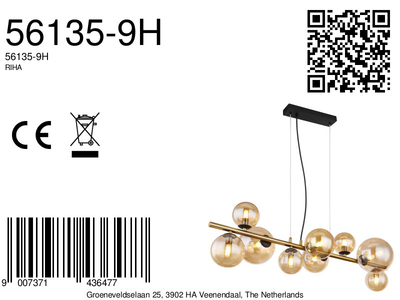 globo-suspension-riha-or-verre-grandelampedetableàmanger-g9-56135-9h-8a