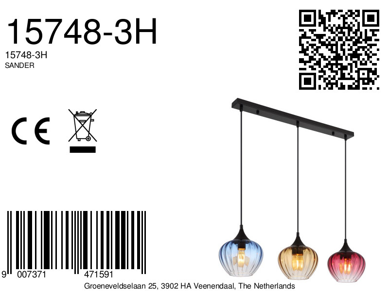 globo-suspension-sander-multicolore-verre-grandelampedetableàmanger-e27-15748-3h-8a