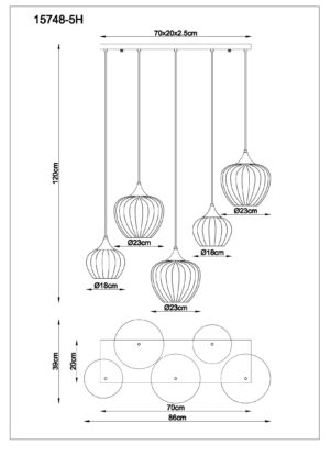 globo-suspension-sander-multicolore-verre-grandelampedetableàmanger-e27-15748-5h-1