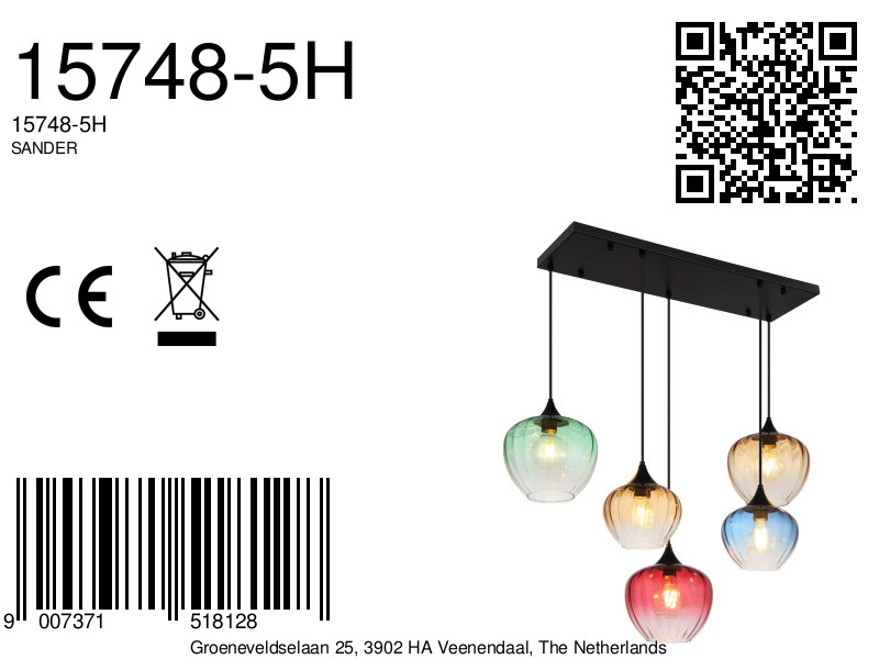 globo-suspension-sander-multicolore-verre-grandelampedetableàmanger-e27-15748-5h-8a