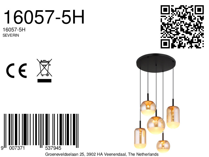 globo-suspension-severin-ambre-verre-ø71cm-led-16057-5h-8a