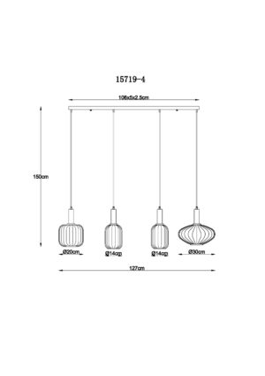 globo-suspension-valletta-multicolore-verre-grandelampedetableàmanger-e27-15719-4-1