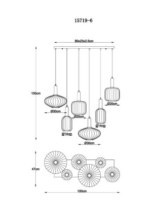 globo-suspension-valletta-multicolore-verre-grandelampedetableàmanger-e27-15719-6-1