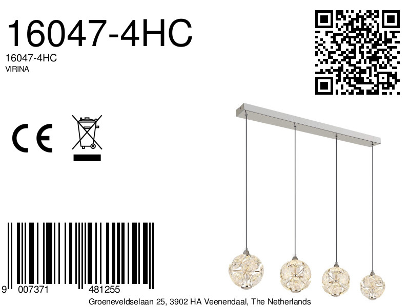 globo-suspension-virina-chrome-verre-grandelampedetableàmanger-led-16047-4hc-8a