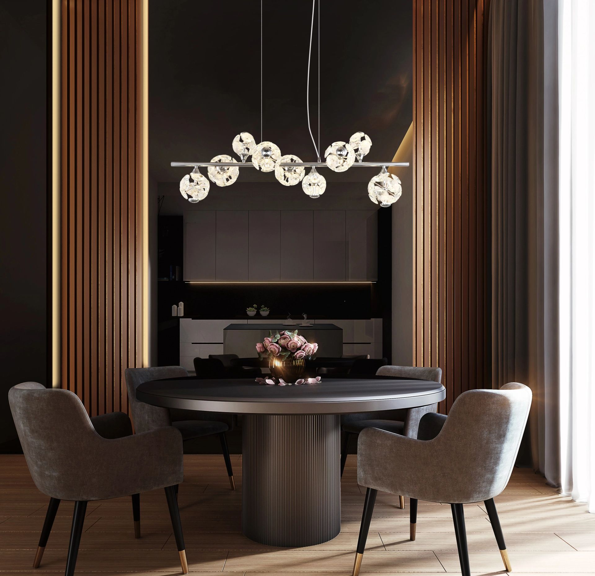 globo-suspension-virina-chrome-verre-grandelampedetableàmanger-led-16047-9hc-1