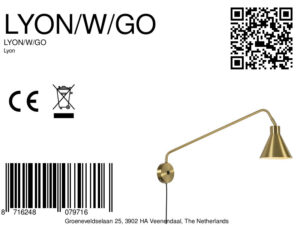 it'saboutromi-appliquemurale-lyon-or-métal-ø16cm-e27-lyon/w/go-8a