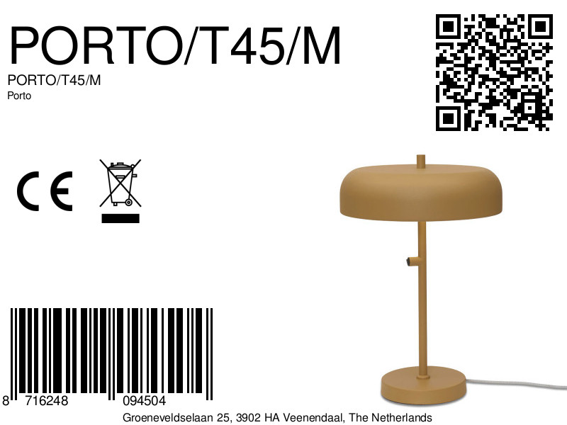 it'saboutromi-lampedetable-porto-orange-métal-ø30cm-e27-porto/t45/m-8a