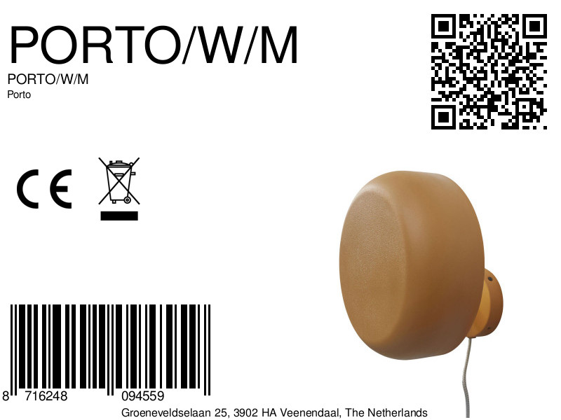 it'saboutromi-appliquemurale-porto-orange-métal-ø25cm-e27-porto/w/m-8a