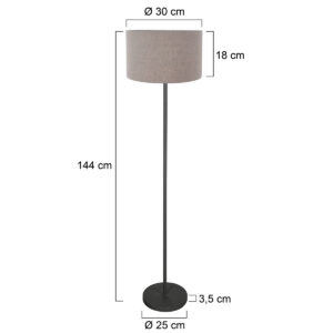 mexlite-lampadaire-noor-grisnoir-métaltextile-lamped'ambiance-e27-4444zw-7