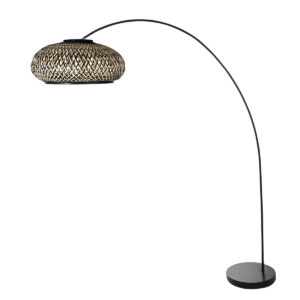 mexlite-lampadaire-solva-noir-bamboumétal-lampearquée-e27-4466zw-1