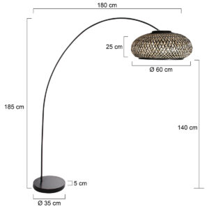 mexlite-lampadaire-solva-noir-bamboumétal-lampearquée-e27-4466zw-7