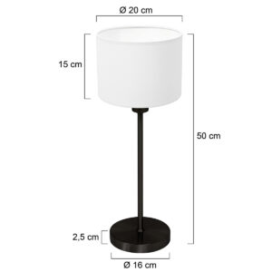 mexlite-lampedetable-noor-blancnoir-métaltextile-lampedechevet-e27-4419zw-7