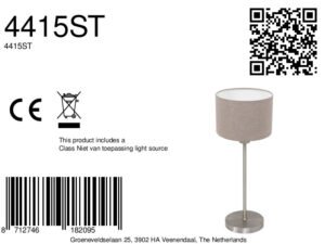 mexlite-lampedetable-noor-grisacier-métaltextile-lampedechevet-e27-4415st-8a