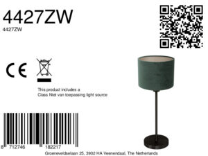 mexlite-lampedetable-noor-vertnoir-métaltextile-lampedechevet-e27-4427zw-8a