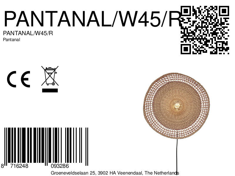 good&mojo-appliquemurale-pantanal-rouge-métalherbesmarines-ø45cm-e27-pantanal/w45/r-8a