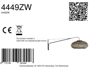 steinhauer-appliquemurale-elegantclassy-noir-bamboumétal-e27-4449zw-8a