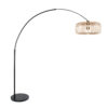 steinhauer-lampadaire-sparkledlight-naturelnoir-bamboumétal-lampearquée-e27-4560zw-1