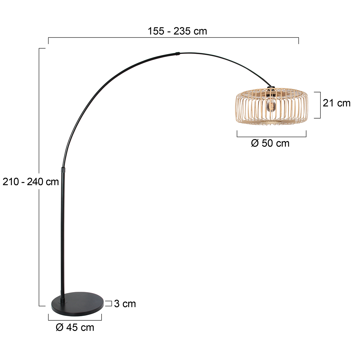 steinhauer-lampadaire-sparkledlight-naturelnoir-bamboumétal-lampearquée-e27-4560zw-7