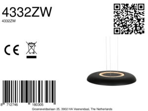 steinhauer-suspension-goldenveil-noir-métal-ø60cm-led-4332zw-8a