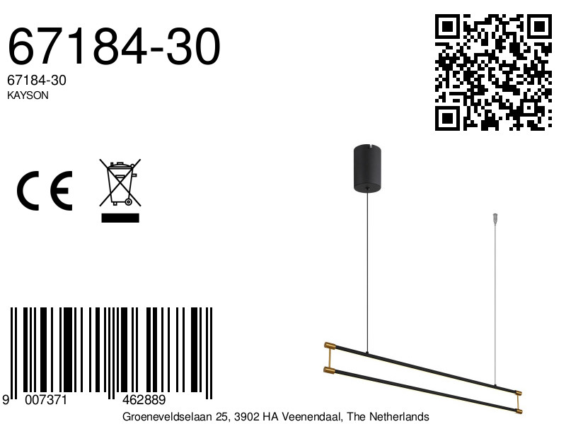 suspensionmoderneenmétalnoiraudesignélégantkayson-8a
