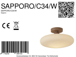 it'saboutromi-plafonnier-sapporo-blanc-verremétal-ø34cm-e27-sapporo/c34/w-8a
