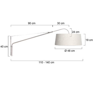 appliquemuralecouleuracieravecbrasréglableetabatjourcrèmesteinhauerelegantclassy-7