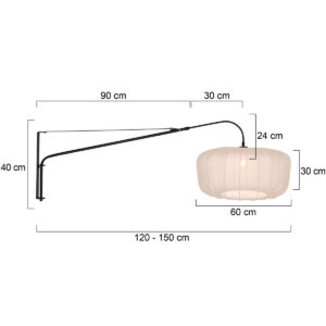 appliquemuralenoireavecabatjourcrèmesteinhauerelegantclassy-7