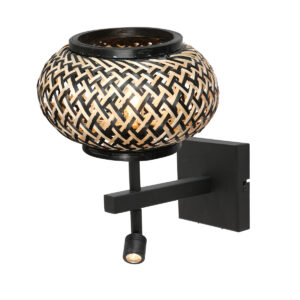 appliquemuralenoireavecabatjourenbambouetliseusesteinhauerstang-1