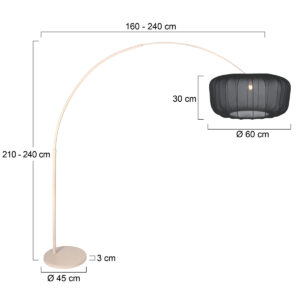 élégantelampearccrèmeavecabatjourassortisteinhauersparkledlight-7