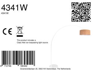 lampadairearquéavecabat-jourenliègeetstructureblanchesteinhauersparkledlight-8a