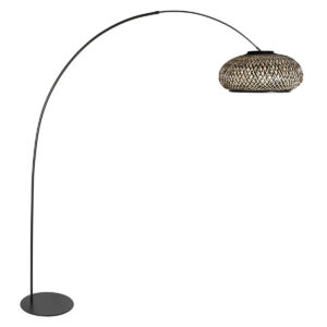 lampadairearquénoiravecabat-jourenbambouetbaserondeannelightcurve-1