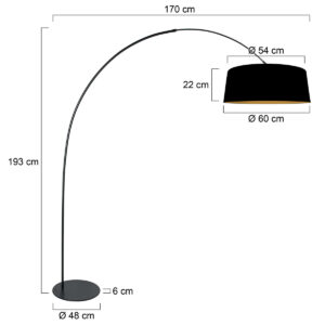 lampadairearquénoiravecabat-jourenlinetintérieurdoréannelightcurve-7
