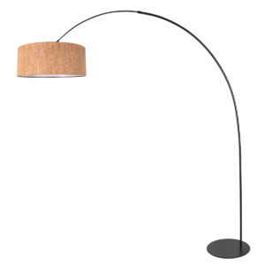 lampadairearquénoiravecgrandabat-jourenliègeannelightcurve-1