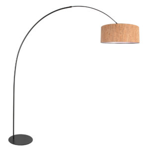lampadairearquénoiravecgrandabat-jourenliègeannelightcurve-1