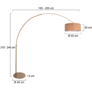 lampadaireenbronzeavecgrandabat-jourenliègesteinhauersparkledlight-7