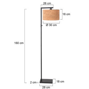 lampadairenoiravecabatjourenliègechaudsteinhauerstang-7