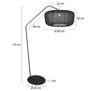 lampadairenoiravecabatjourentissunoirannelightannezigzag-7