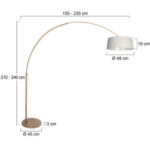 lampearcbronzechaudavecabatjourenlincrèmesteinhauersparkledlight-7