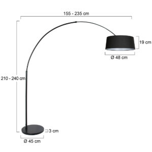 lampearcnoiremoderneavecabatjourenlinnoirsteinhauersparkledlight-7