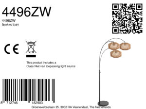 lampearcnoiretroislumièresavecabatjourencordesteinhauersparkledlight-8a