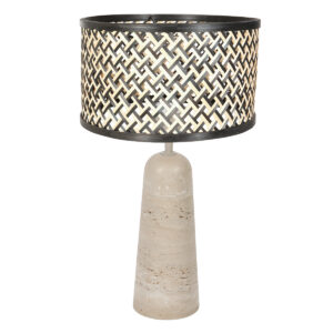 lampedetableavecabat-jourenbambouetpiedentravertinmassifannelighttravino-1