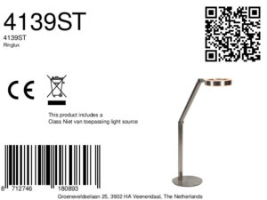 lampedetableenacieravecdoubleledintégréesteinhauerringlux-8a