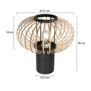 lampedetablenoireavecgrandabatjourenbambousteinhauerbloeba-7