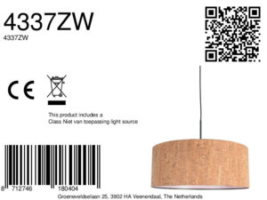 suspensionavecabat-jourenliègeetcâblenoirsteinhauersparkledlight-8a