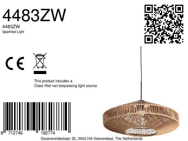 suspensionnoireavecabatjourdécoratifencordesteinhauersparkledlight-8a