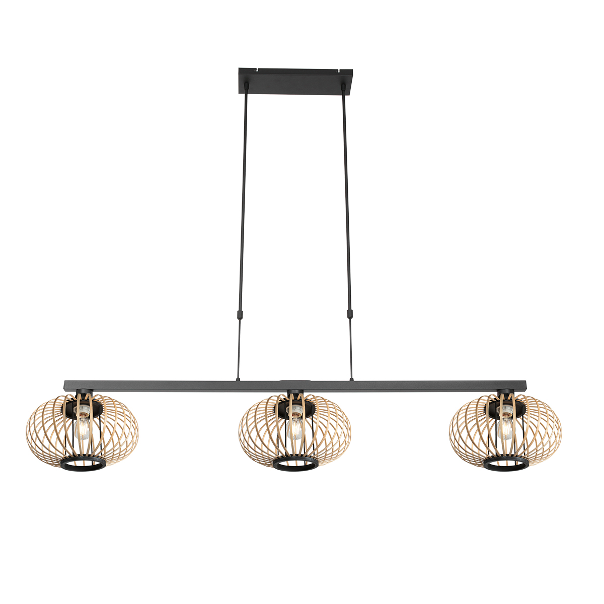 suspensionnoiretroislumièresavecabatjoursenbambousteinhauerstang-1